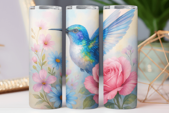 Bird Watercolor Animal Tumbler Wrap Design Review