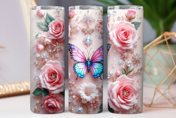 Butterfly Flower Tumbler Wrap Design Review