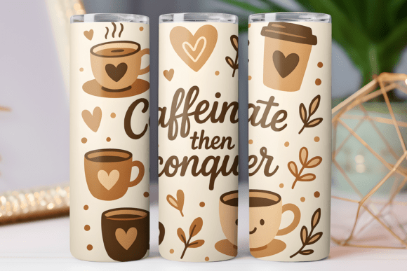 Coffee Tumbler Wrap Art 20oz Skinny PNG Review