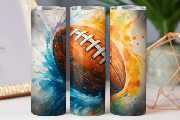 Color American Football Tumbler Wrap Png Review