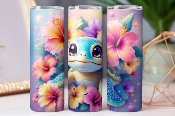 Cute Sea Turtle Tumbler Wrap 20oz Skinny Review