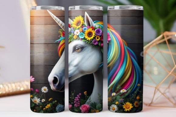 Floral Unicorn Tumbler Wrap 20oz Design Review