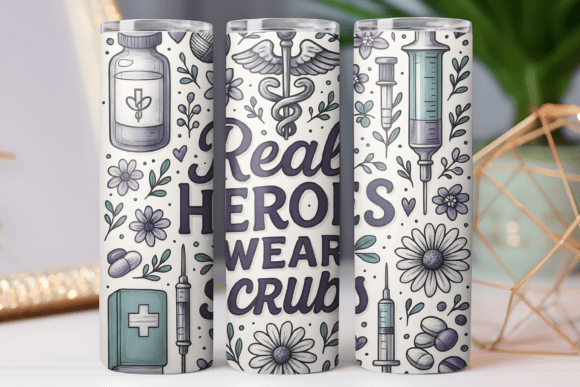 Funny Nurse Tumbler Wrap 20oz Skinny PNG Review
