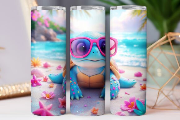 Funny Sea Turtle Tumbler Wrap 20oz JPG Review