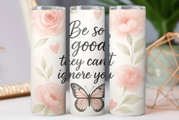 Motivational Tumbler Wrap Floral Design Review
