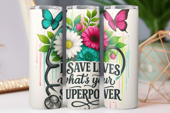 Nurse Quote Tumbler Wrap 20oz Skinny PNG Review
