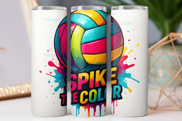 Spike Volleyball Tumbler Wrap 20oz PNG Review