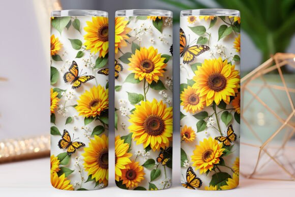 Sunflower Plant Tumbler Wrap 20oz Skinny Review
