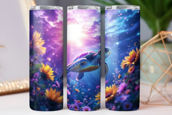 Sunflower Sea Turtle Tumbler Wrap 20oz Review