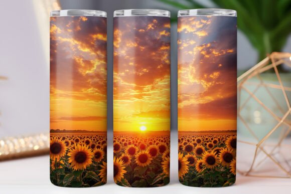 Sunflower Tumbler Wrap 20oz Sunset Photo Review