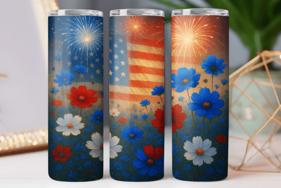 Usa Flag Wildflower Pattern Tumbler Wrap Review