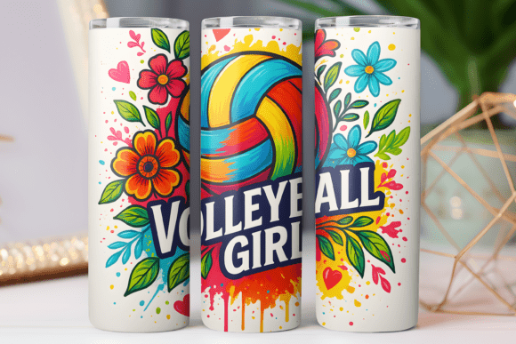 Volleyball Girl Tumbler Wrap 20oz Skinny Review