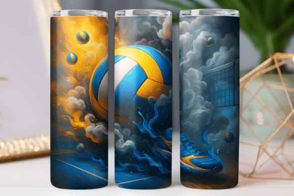 Volleyball Tumbler Wrap 20oz Skinny PNG Review