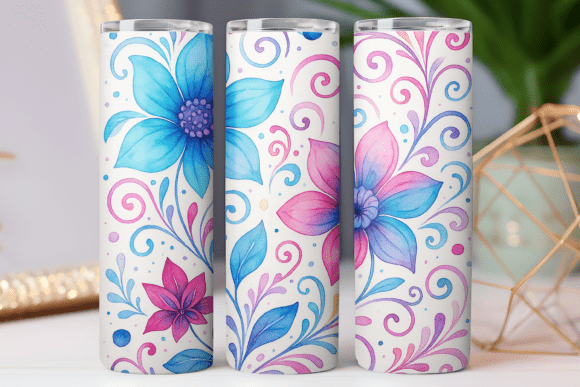 Watercolor Pattern Tumbler Jpg Wrap 20oz Review