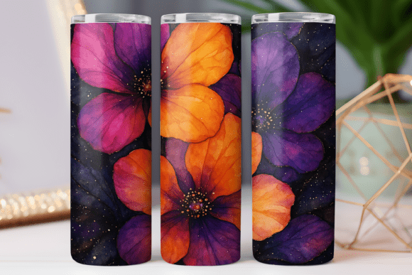Watercolor Pattern Tumbler Wrap 20oz JPG Review