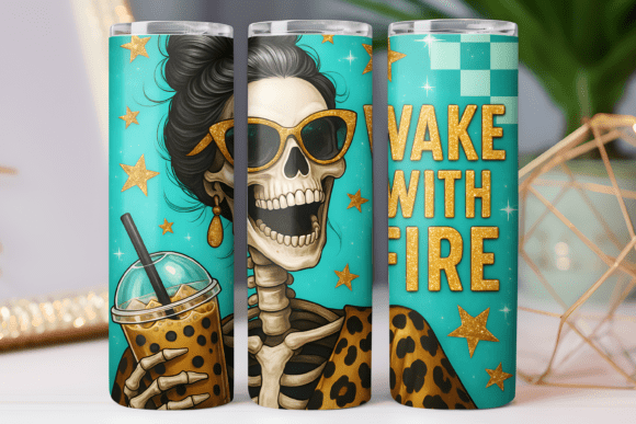 Women Floral Skeleton Tumbler Wrap 20oz Review