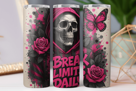 Women Floral Skeleton Tumbler Wrap PNG Review